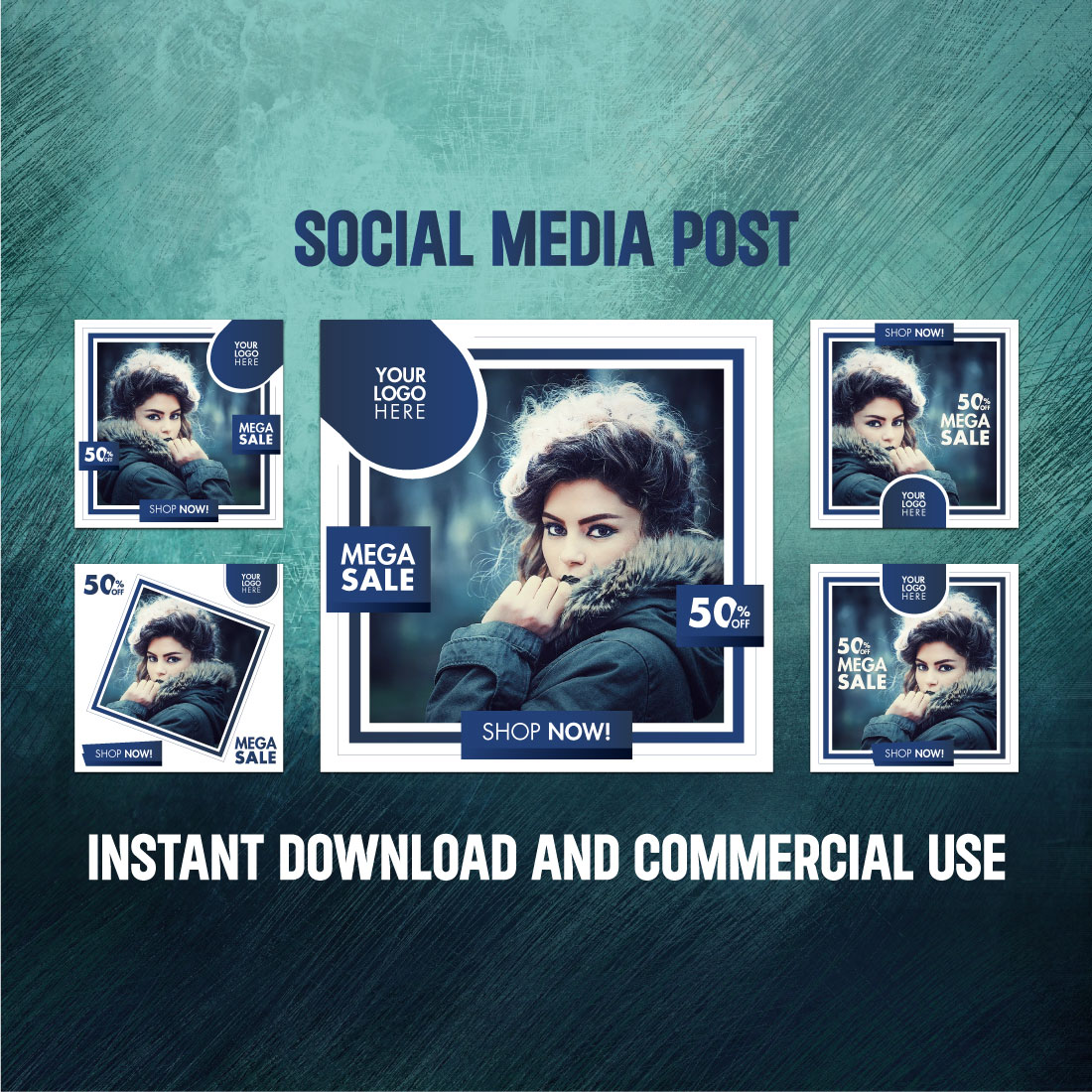 Modern Fashion Social Media Post Template Design cover image.