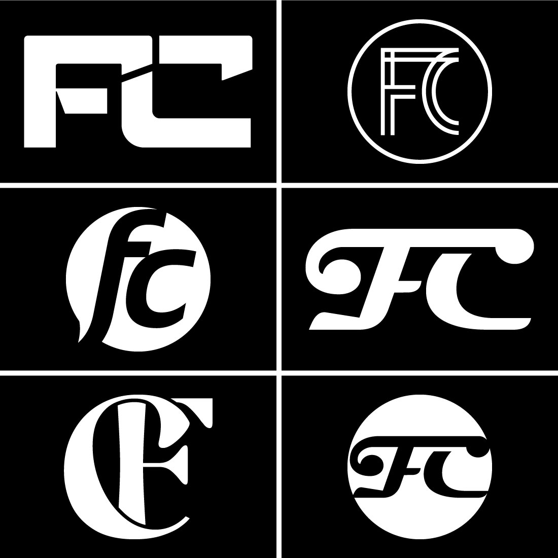 Creative blue letters FC f c logo with leading lines and road concept design.  Letters with geometric design. 11050406 Vector Art at Vecteezy