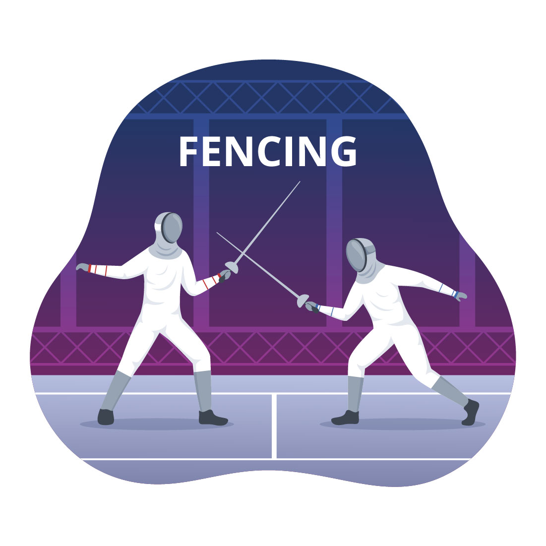 10 Fencing Player Sport Illustration main cover.