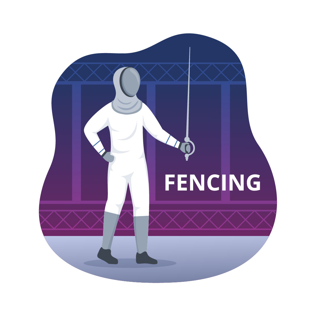 10 Fencing Player Sport Illustration cover image.
