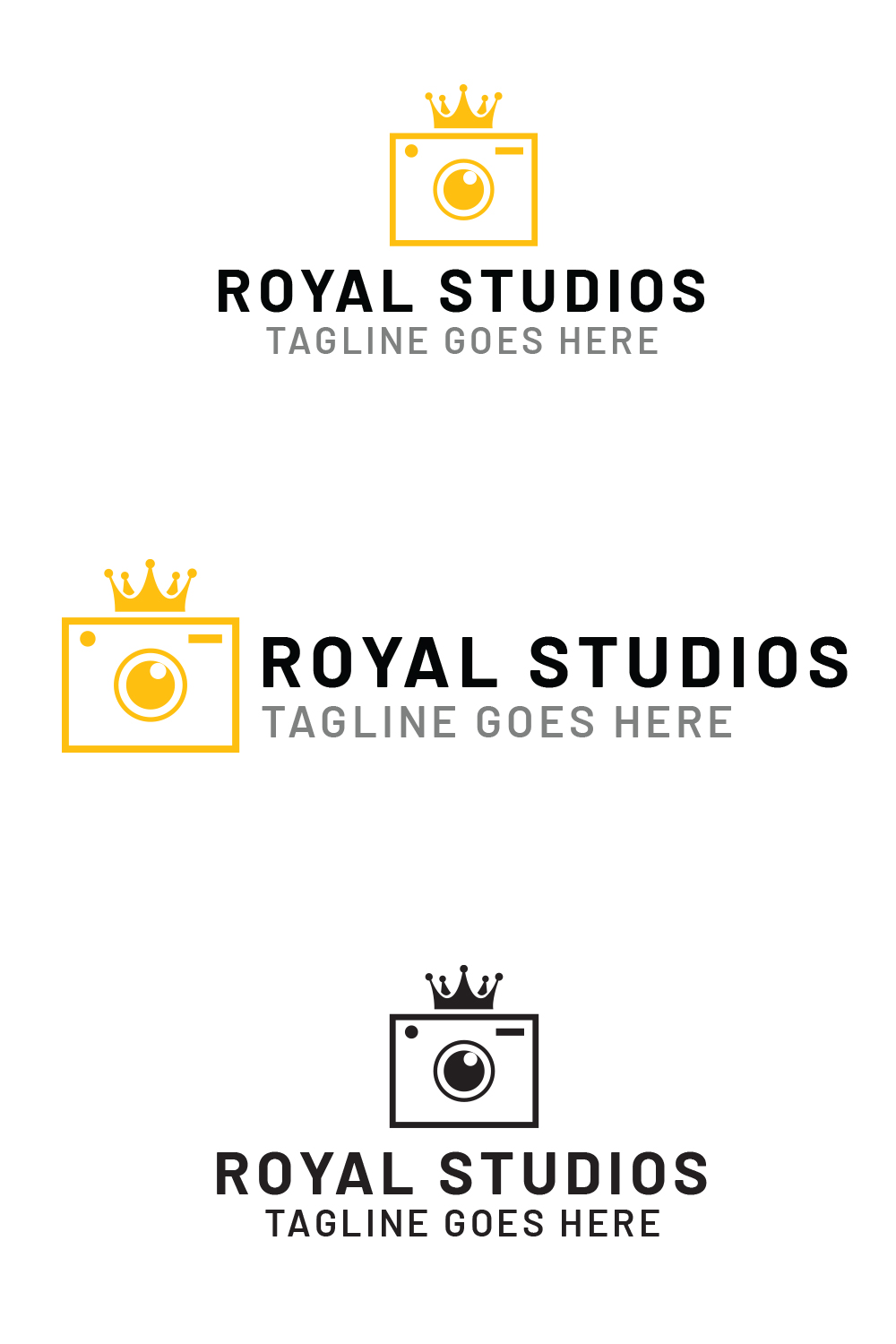 Camera Logo Template Or Royal Studio pinterest image.