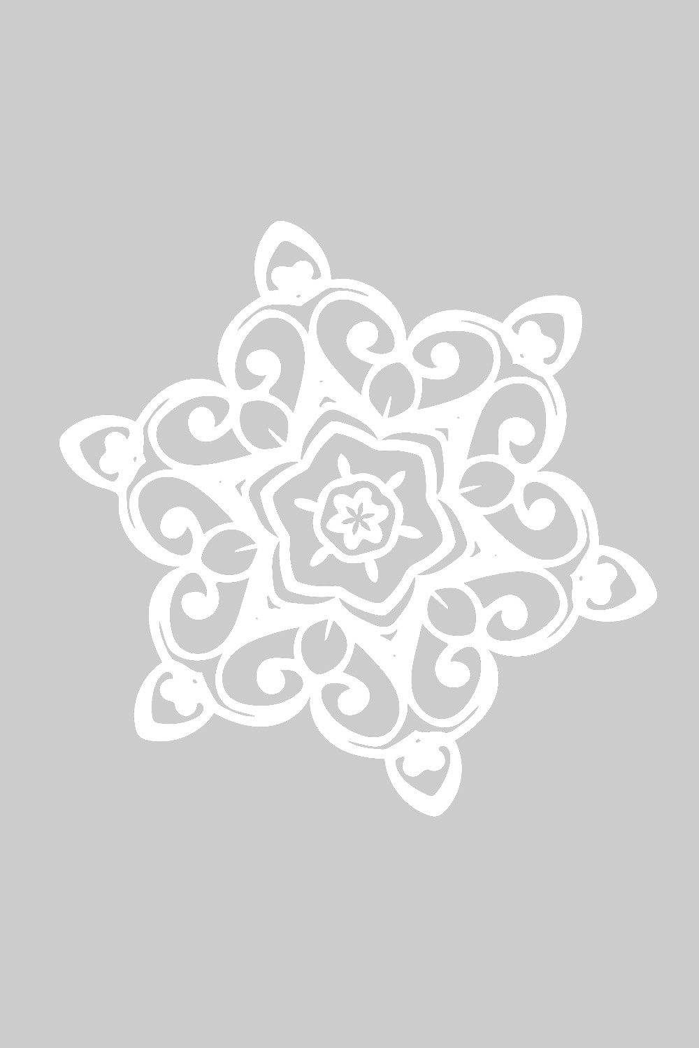 Beautiful Elegant White Snowflake pinterest image.