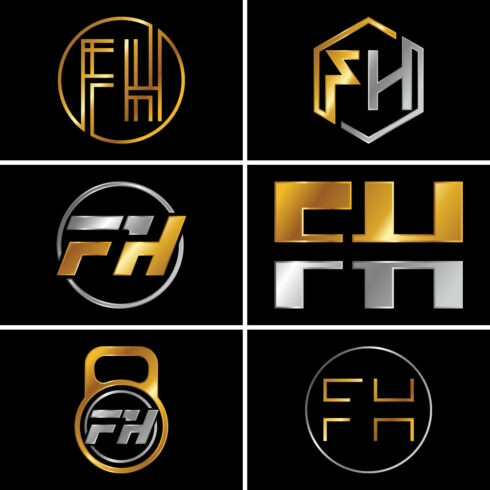 Initial Letter F H Logo Design Vector Template. Graphic Alphabet Symbol For Corporate Business Identity.