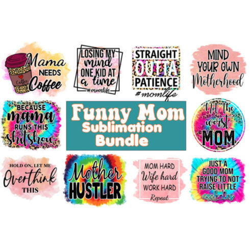 Funny Mom Sublimation Bundle main cover.