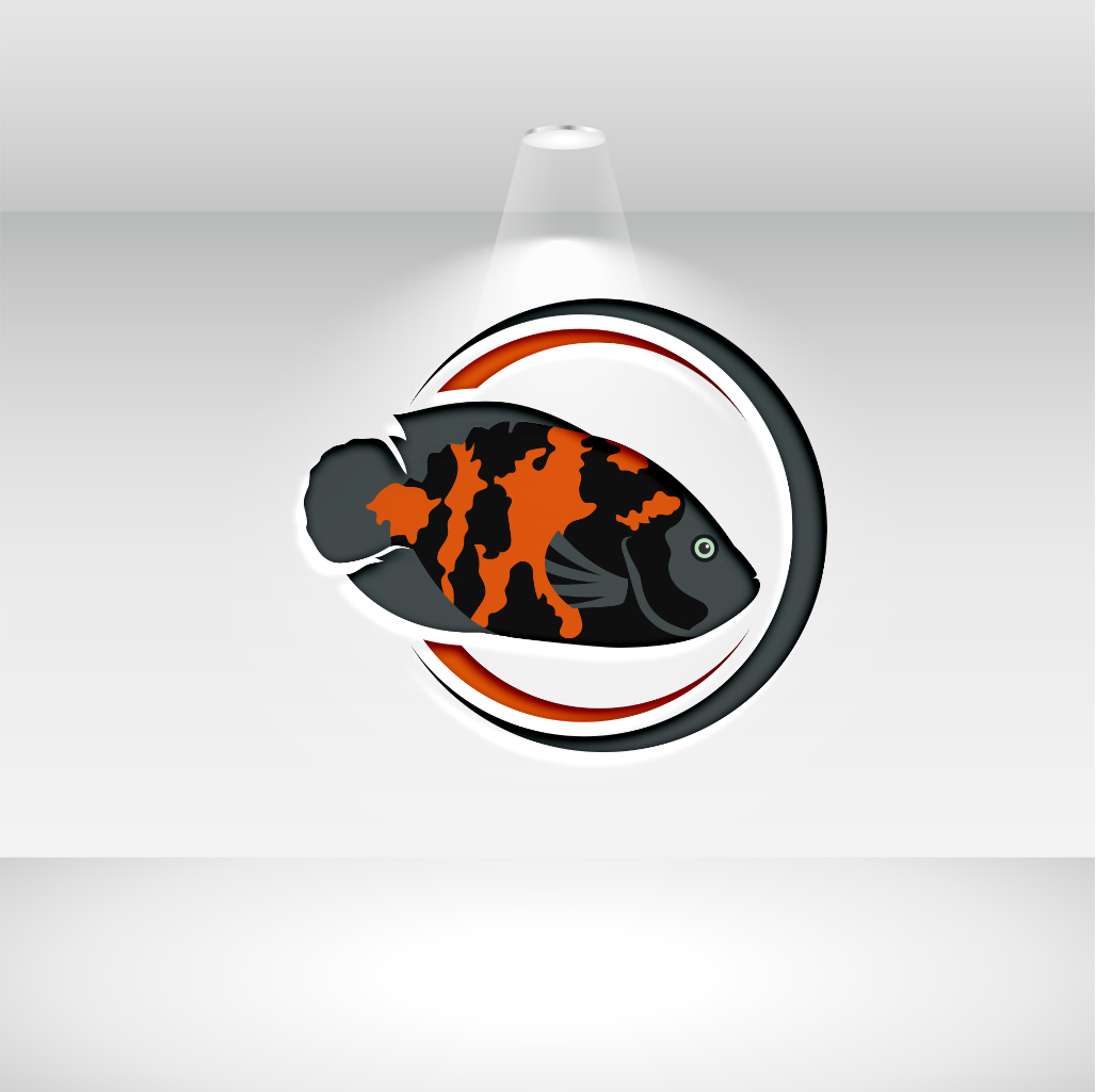 Minimalistic Restaurant Fish Logo Design Template preview image.