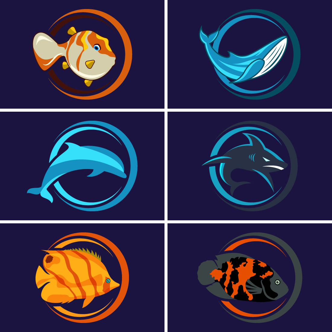 Seafood Fish Logo Design Template cover image.