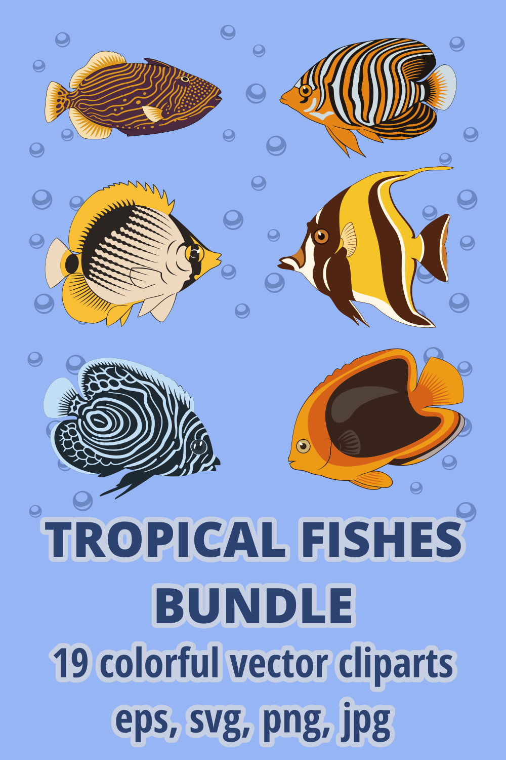 Collection of colorful images with tropical fish