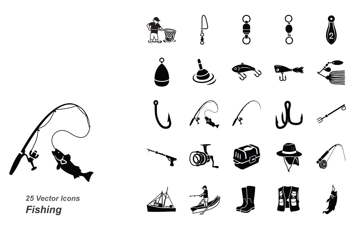 fishing vector icons 976