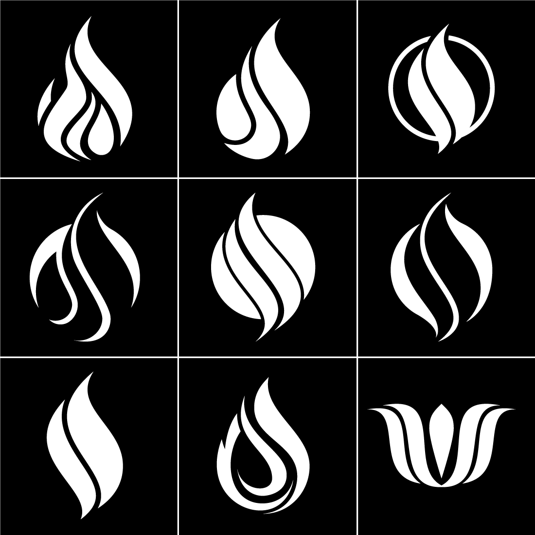 Flame Logo Design Vector Illustration preview image.