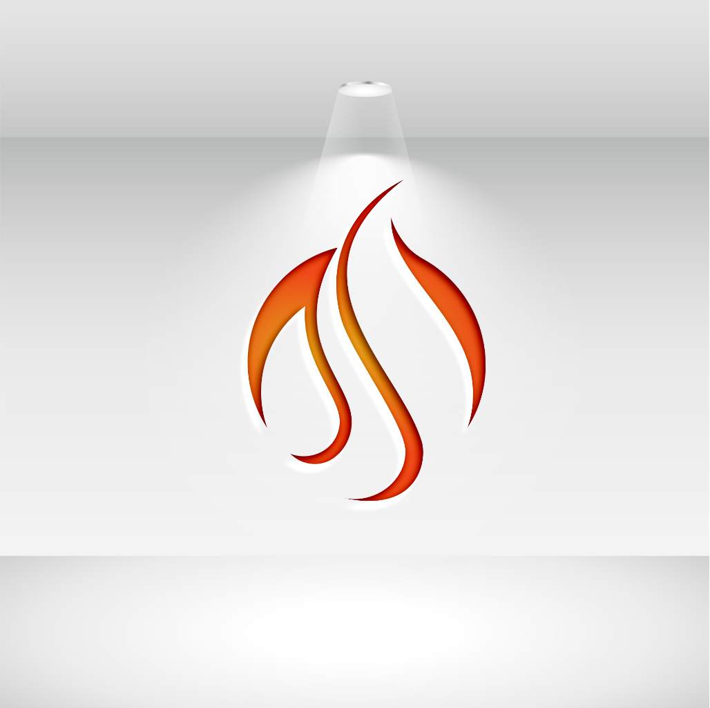 Stylish Fire Flame Logo Design Vector Illustration preview image.