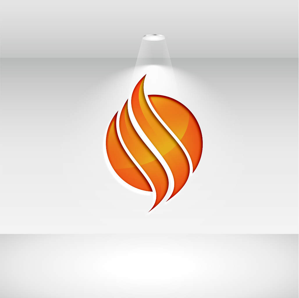 Minimalistic Fire Flame Logo Design Vector Illustration preview image.