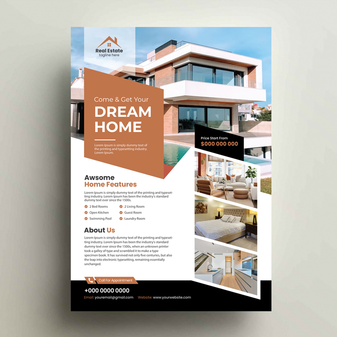 Real Estate Flyer Template image preview.