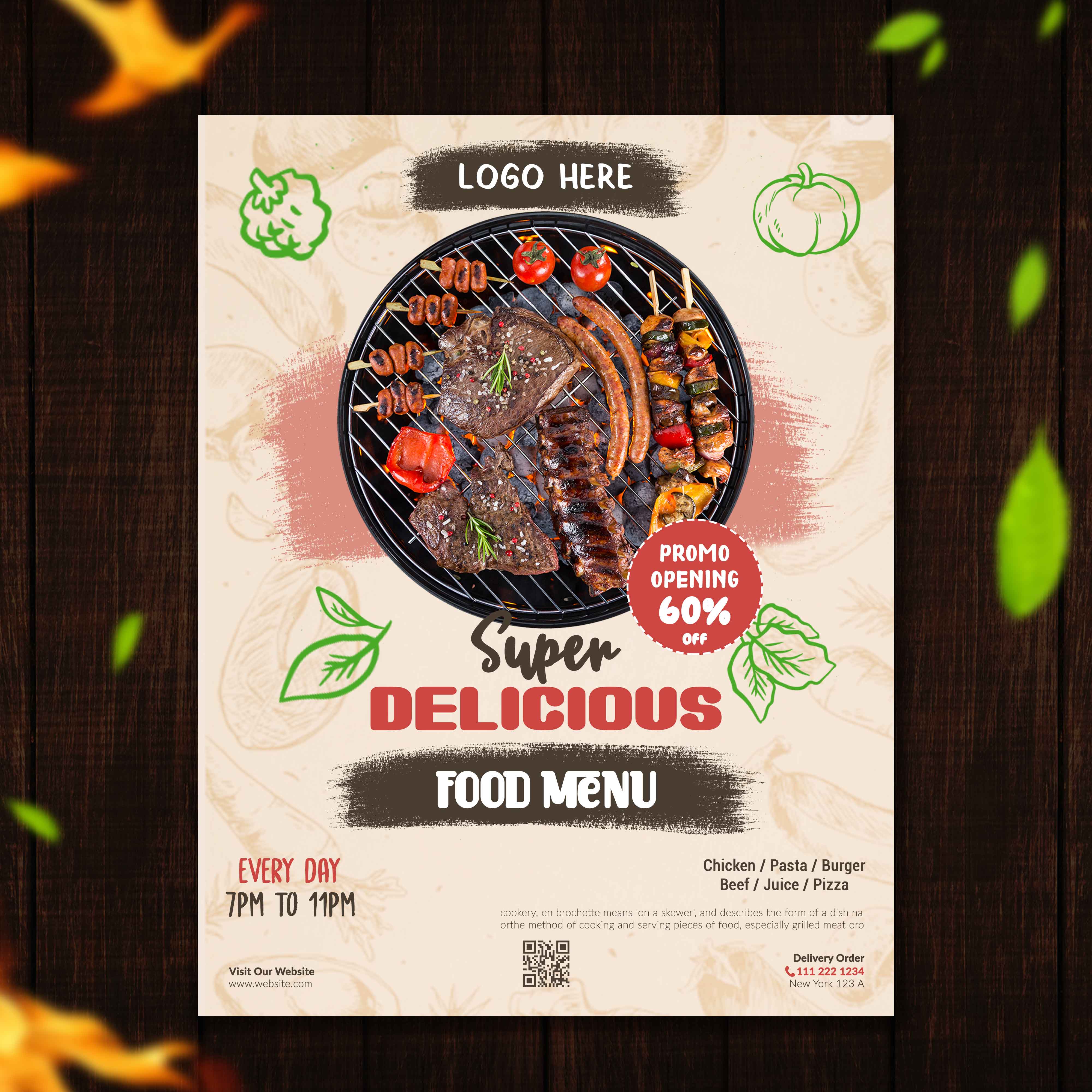 food flyer mockup cover 2 728