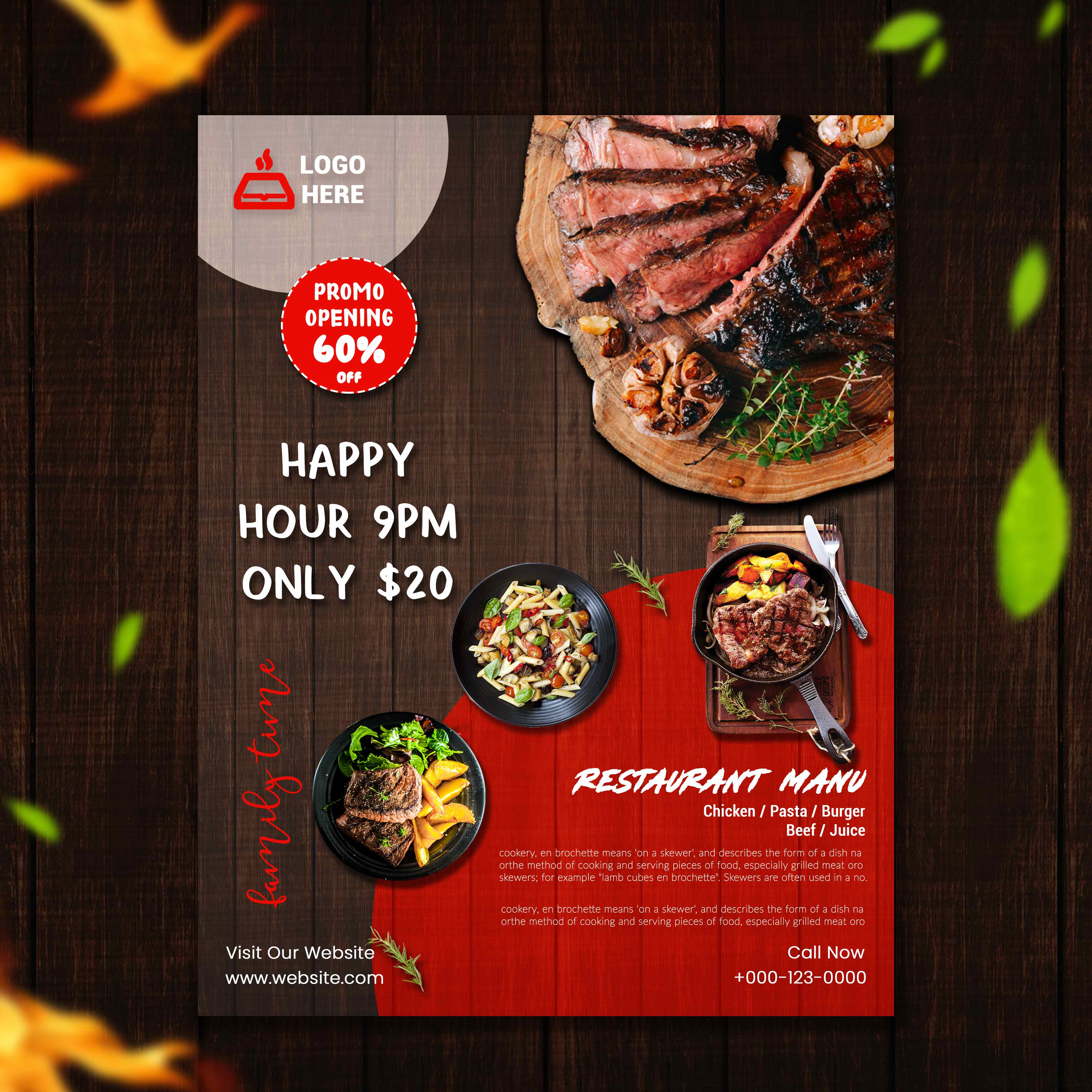 food flyer mockup cover 3 422