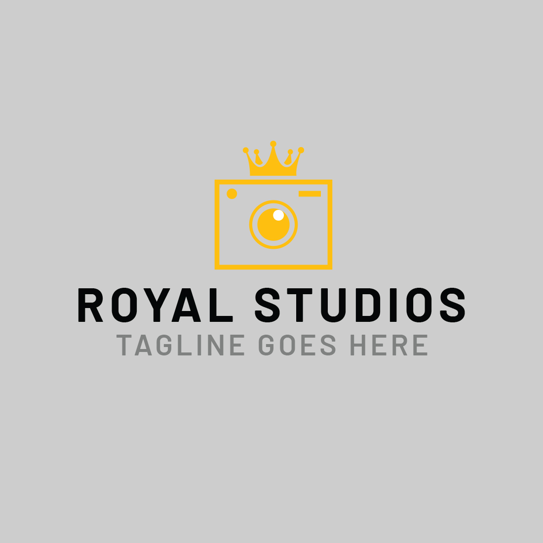 Camera Logo Template Or Royal Studio main cover.