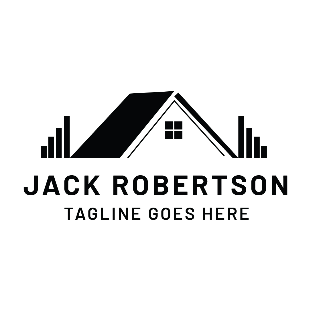 Real Estate Logo template image preview.