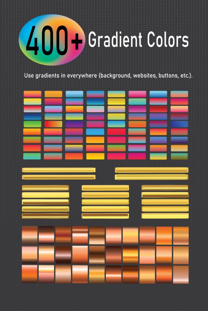 400+ Premium Gradient Colors Pack - MasterBundles
