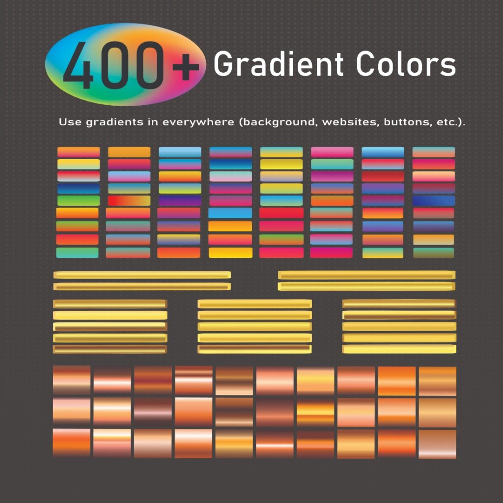 400+ Premium Gradient Colors Pack - MasterBundles