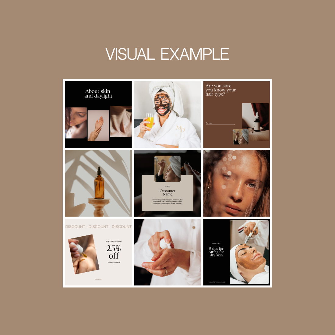 Modern Instagram Feed Templates for the Beauty Industry cover image.