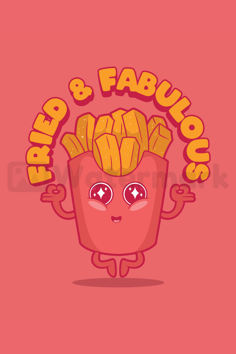 Fried and Fabulous Frie Graphics Design pinterest image.