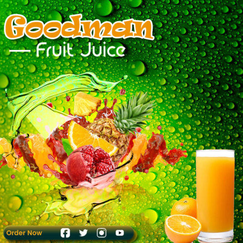Fruit Juice Business Flyer main cover.