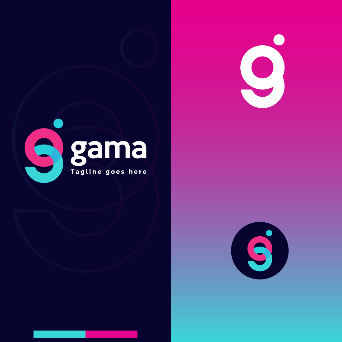 Letter G Modern Shape Logo Design image preview.