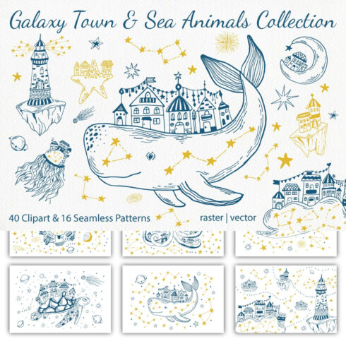 Galaxy Town & Sea Animals Collection.