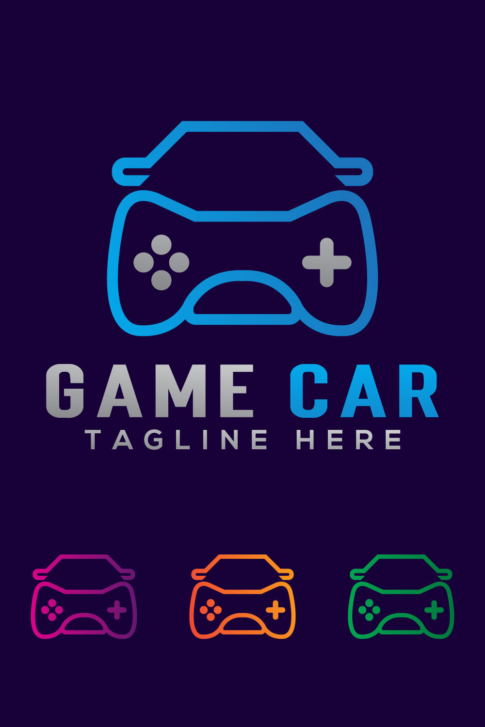 Game Car Logo Design pinterest image.