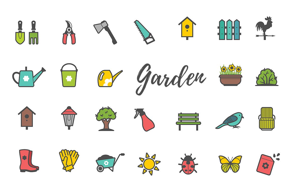 garden icons color 17
