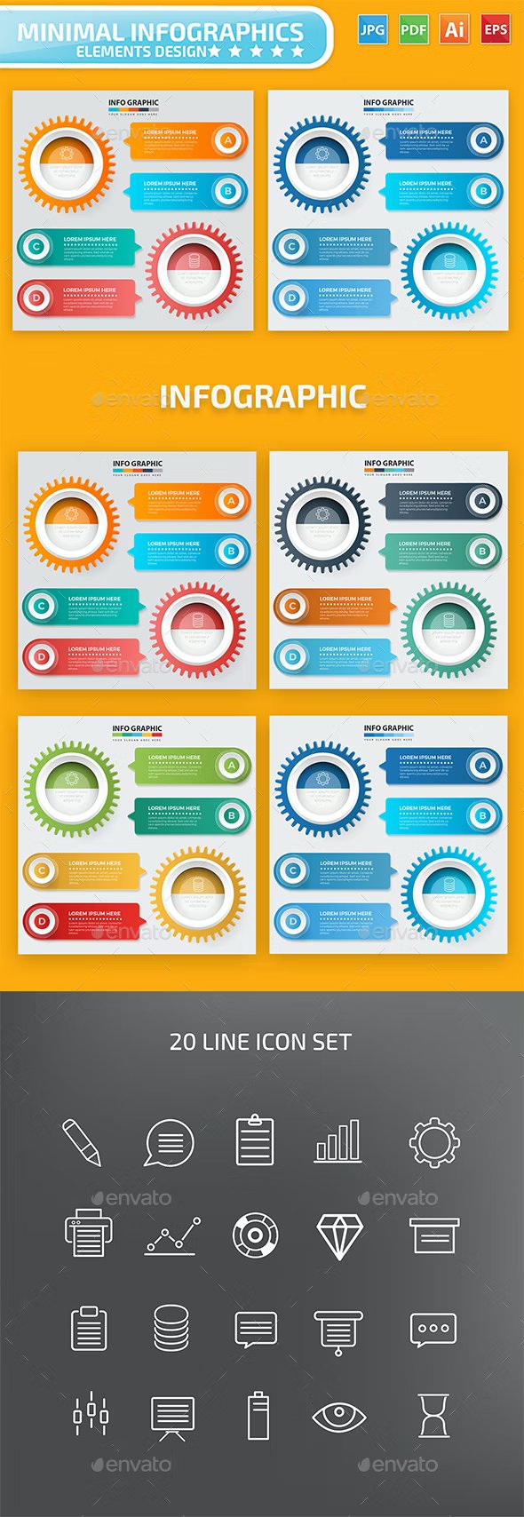 gear infographic design 823