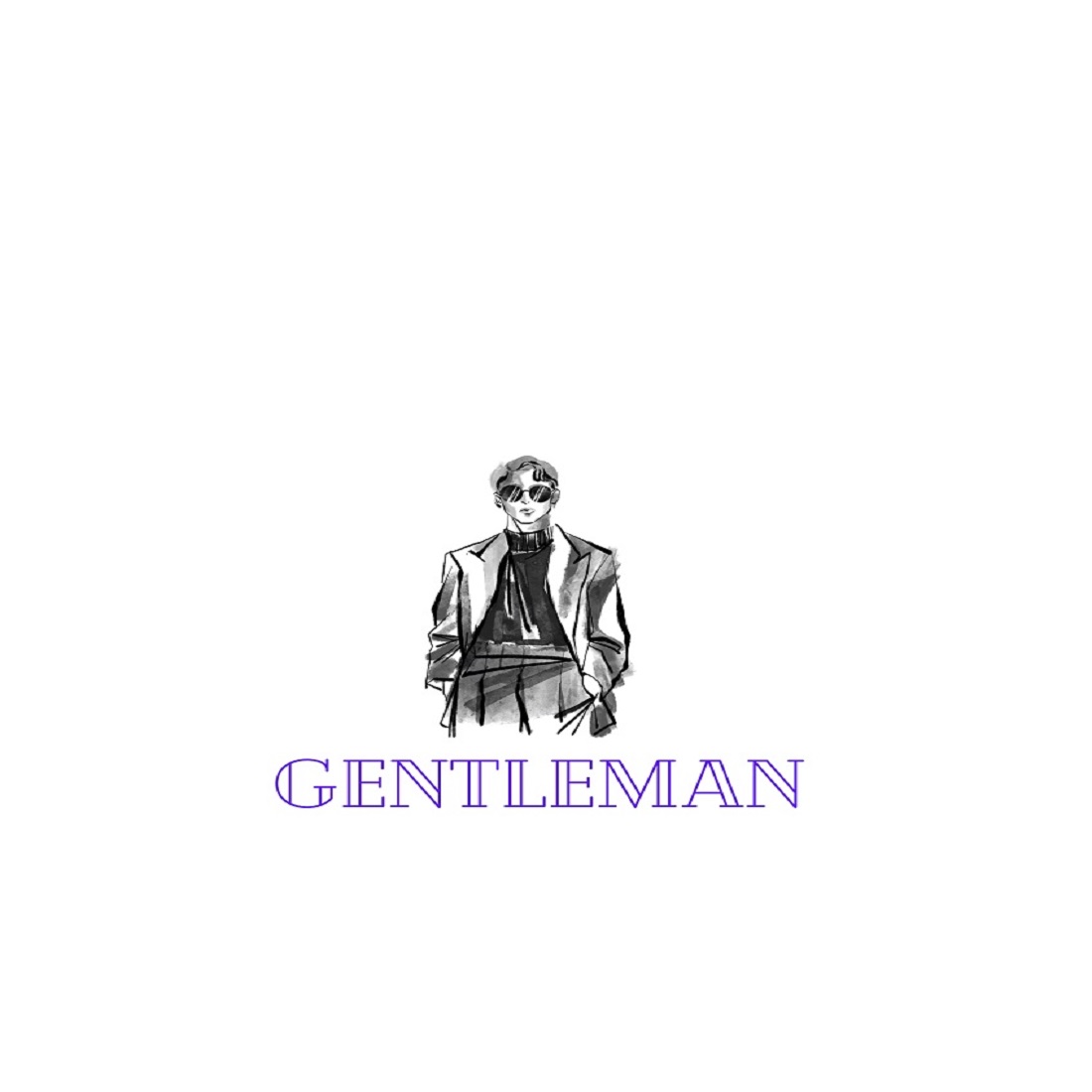 Gentleman T-Shirt Design pinterest image.