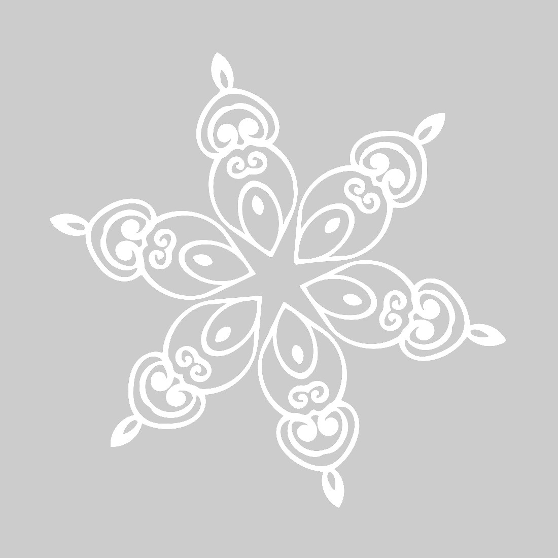 PNG Cut File Beautiful Elegant White Snowflake main cover