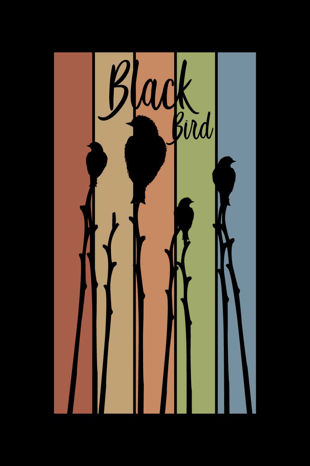 Black Bird T-shirt pinterest image.