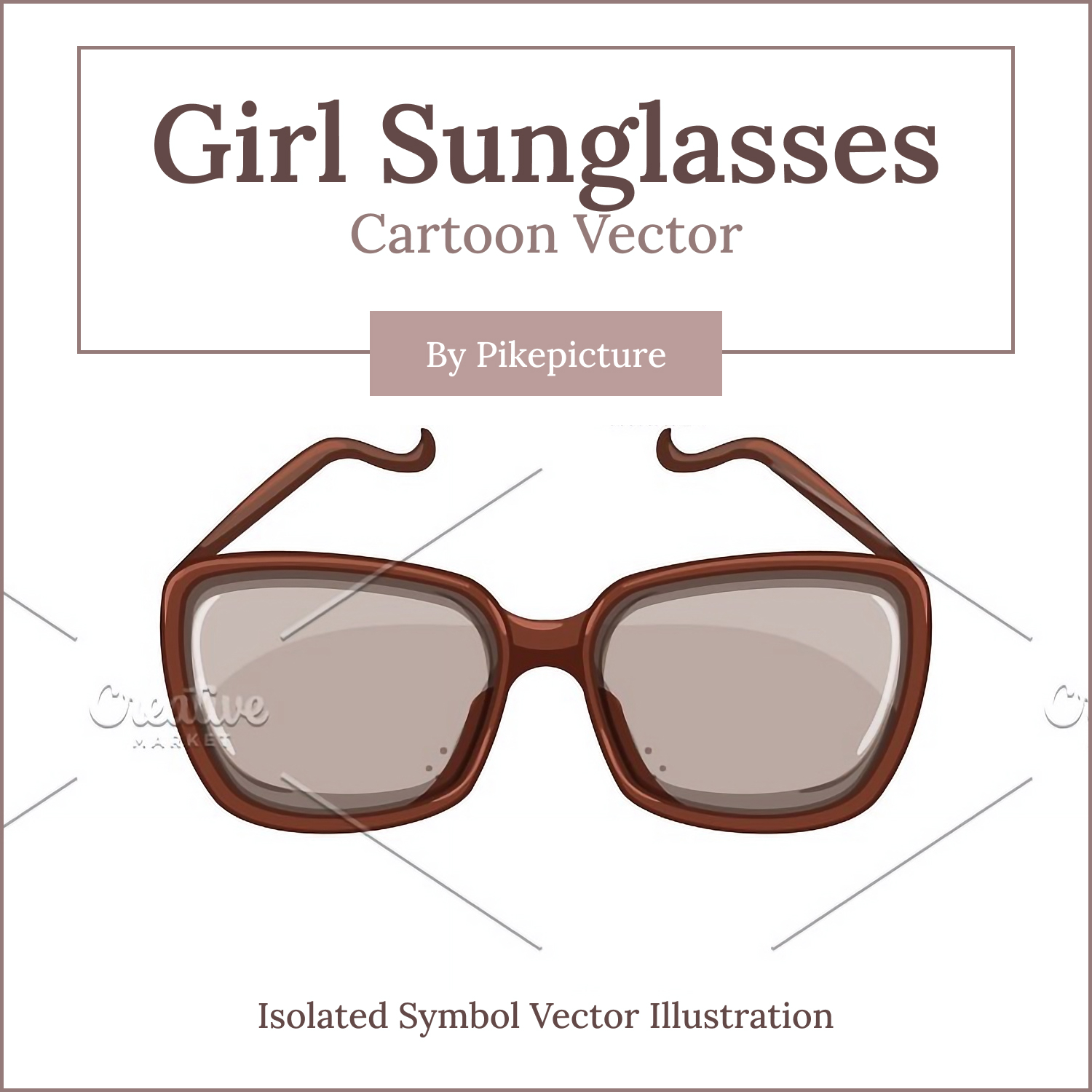 Girl Sunglasses Women Cartoon Vector Main Cover.