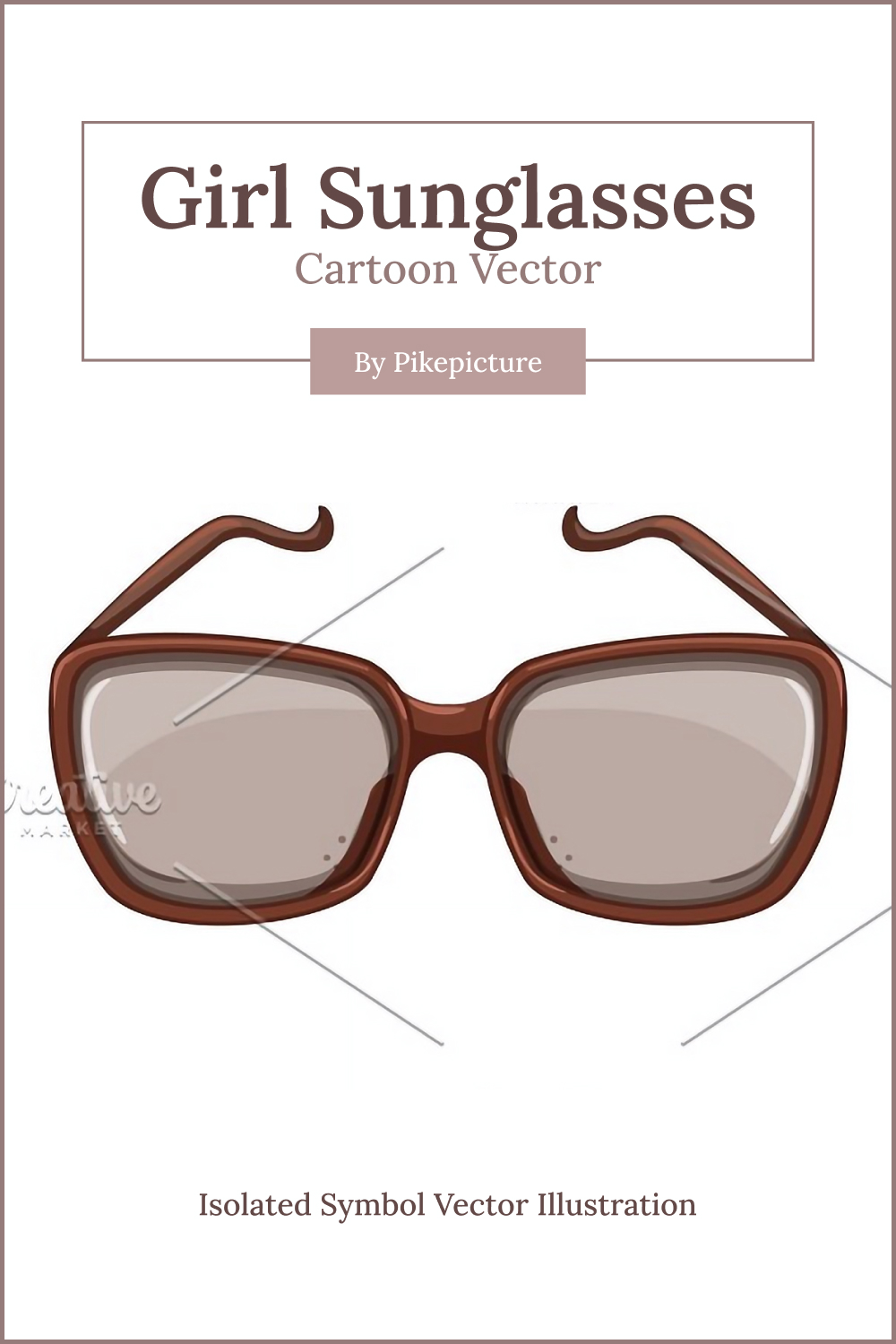Girl Sunglasses Women Cartoon Vector Pinterest Cover.