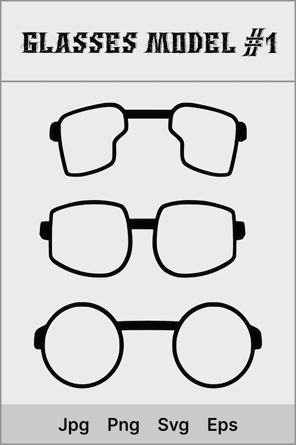 Glasses Set Vector 79 Pinterest Cover.