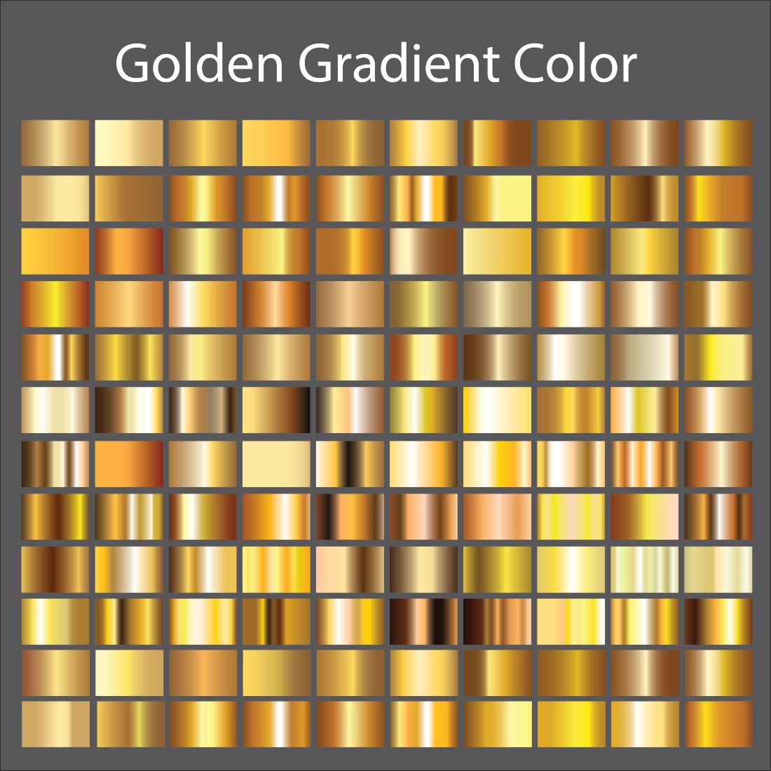 400+ Premium Gradient Colors Pack golden color preview.
