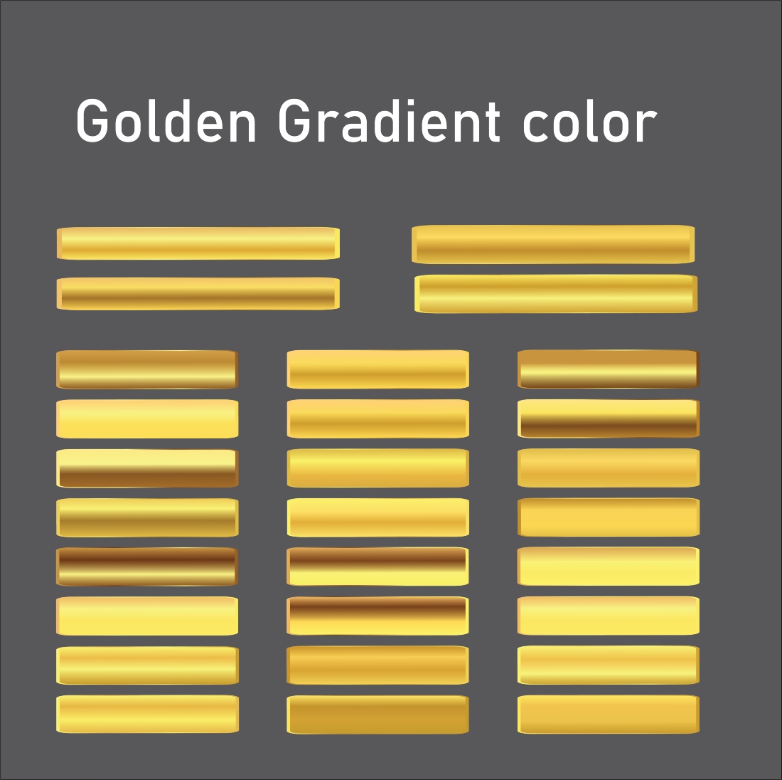 400+ Premium Gradient Colors Pack golden preview,