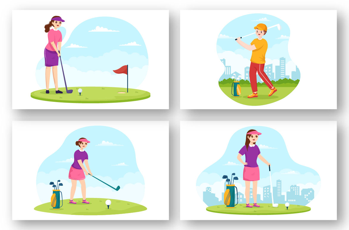 Golf Sport Graphics Design preview image.