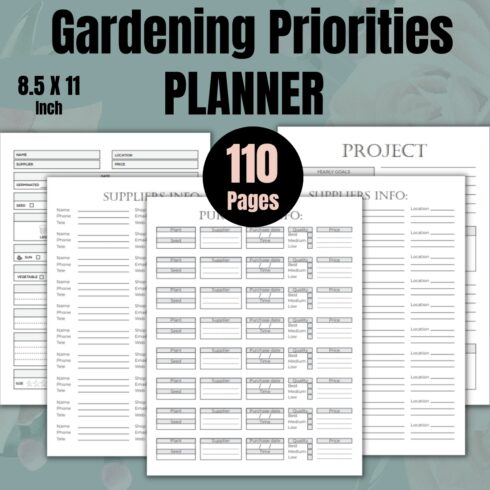 Gardening Priorities Planner Logbook main cover