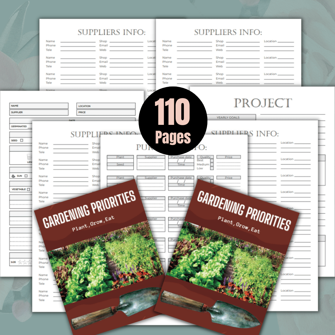 Gardening Priorities Planner Logbook cover