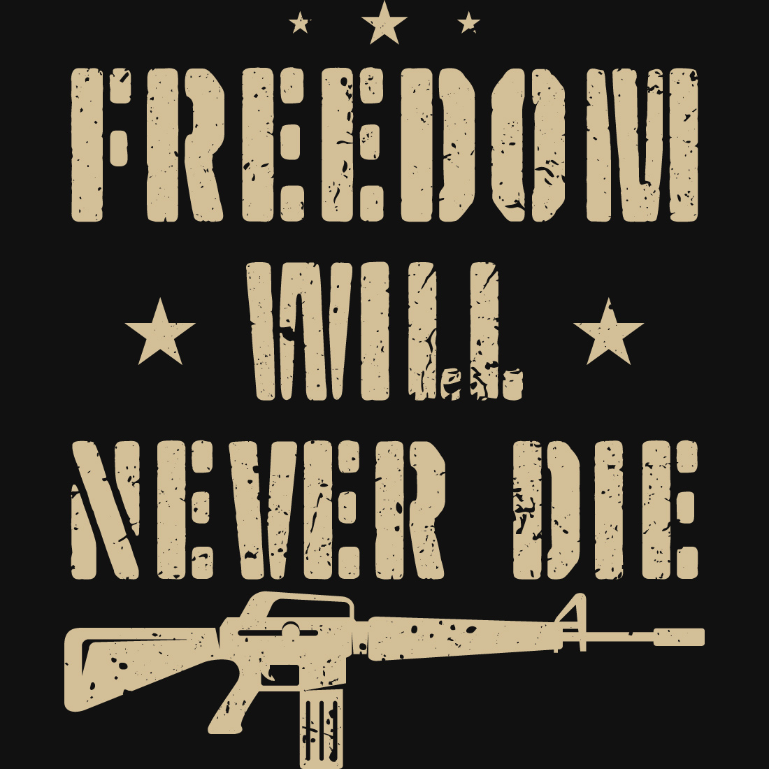 Freedom Will Never Die Veterans Day T-Shirt Design cover