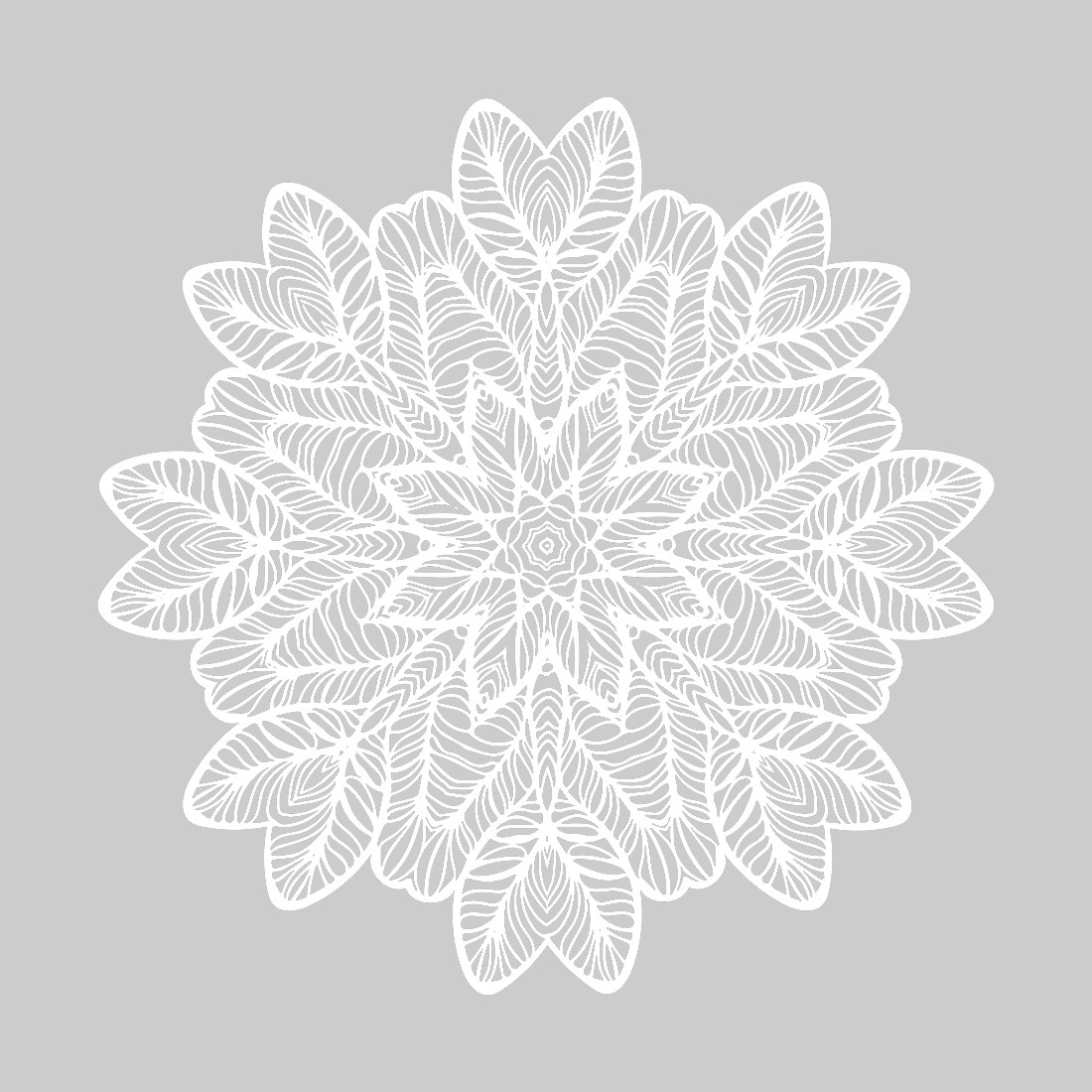 SVG Cut File Beautiful Elegant White Snowflake main cover