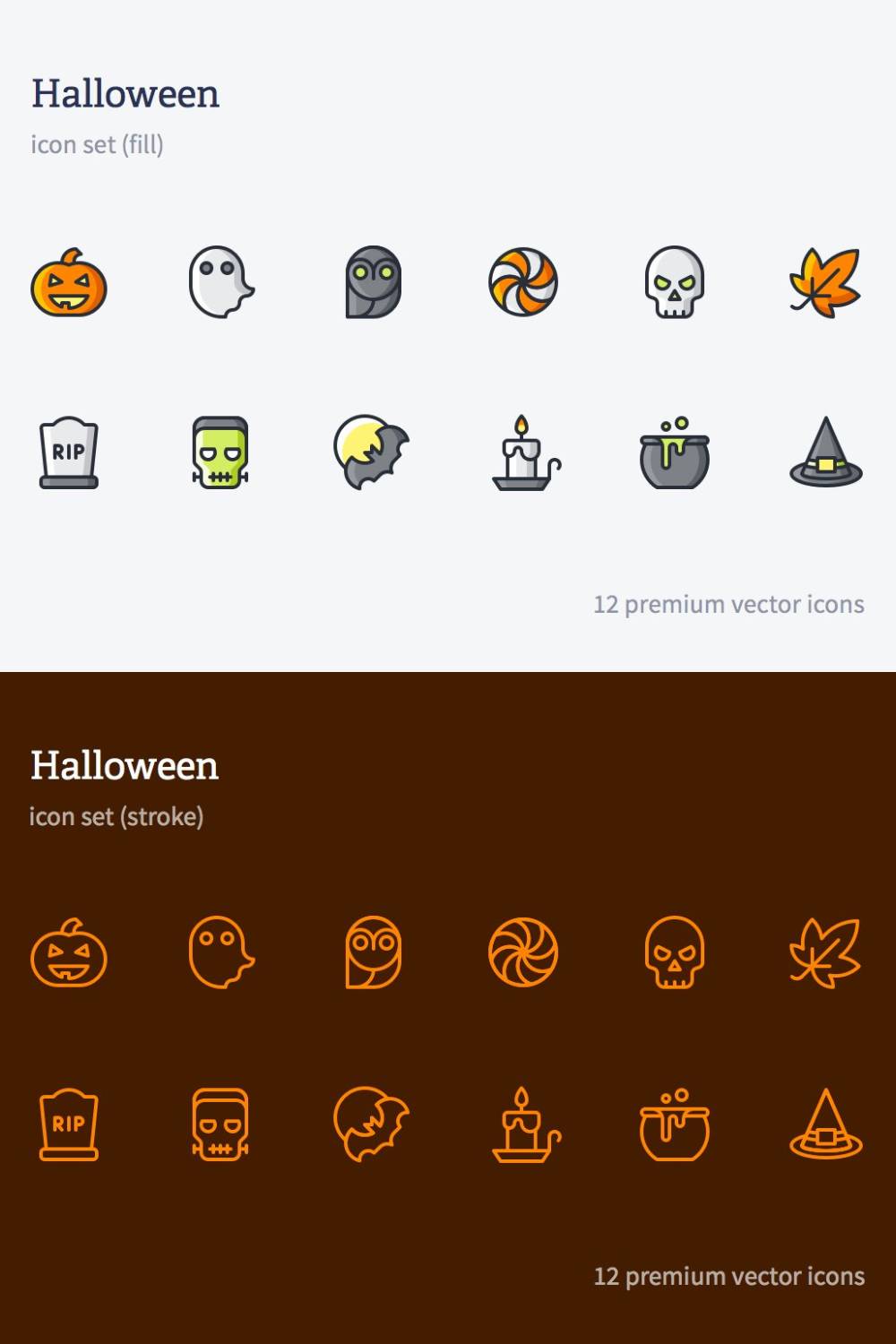 Halloween Icon Set Pinterest Cover.