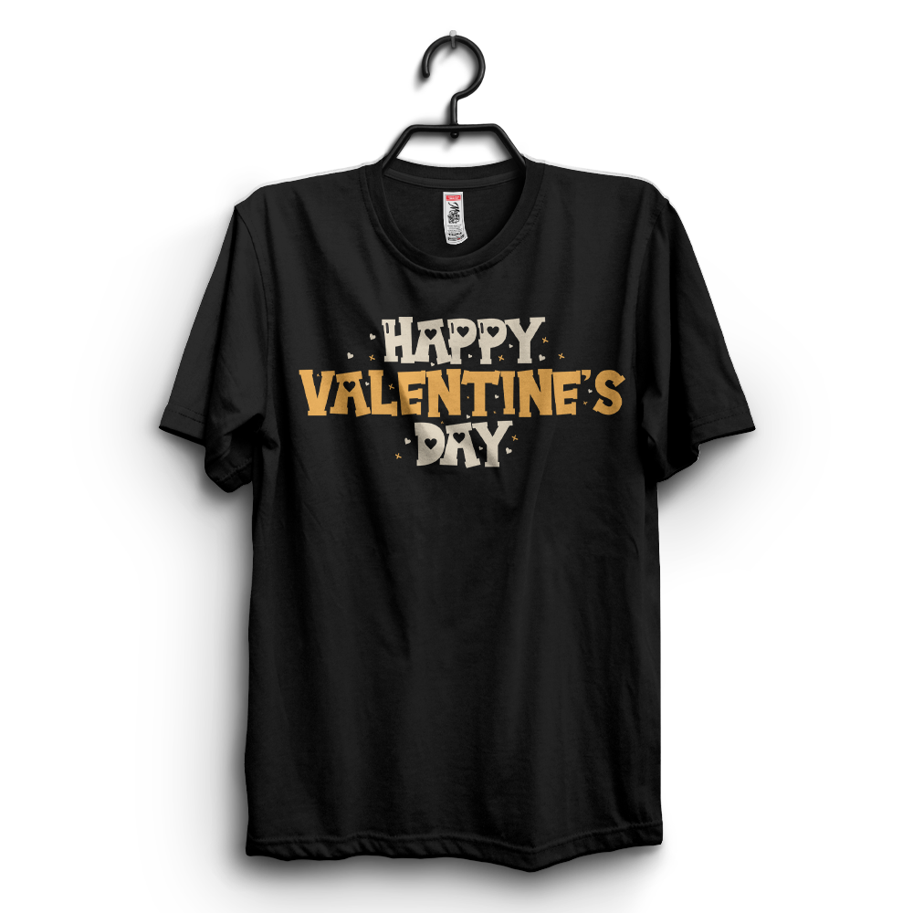 T-shirt Happy Valentines Day T-Shirt Designs Bundle preview image.