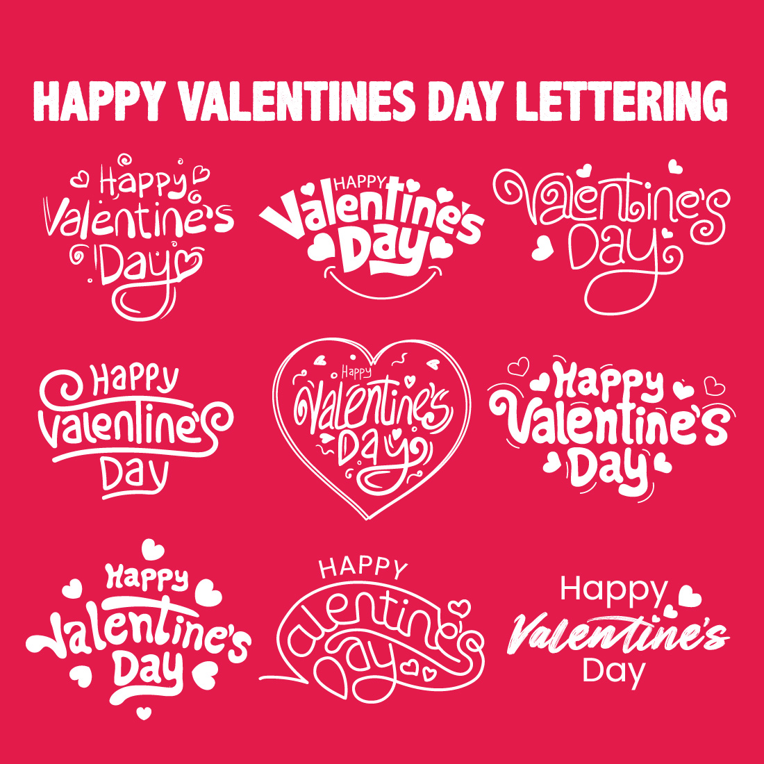 happy valentines day lettering 2 334