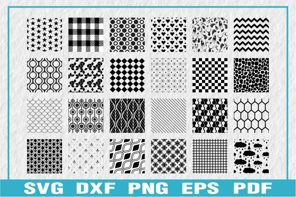 24 Patterns, Heart Pattern, Seamless Pattern, Christmas Pattern, SVG ...