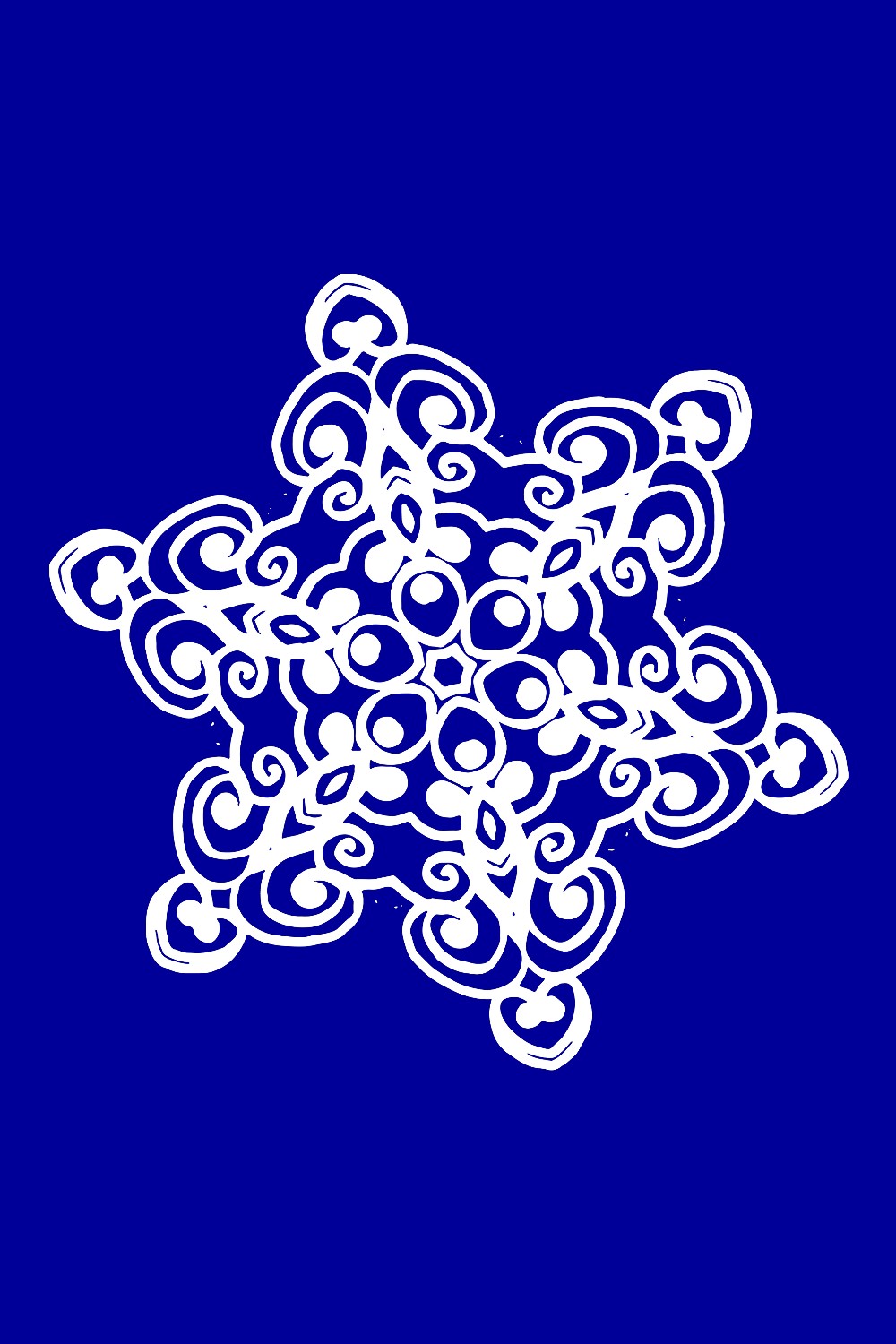 Simple White Snowflake Cutout DXF - Pinterest.