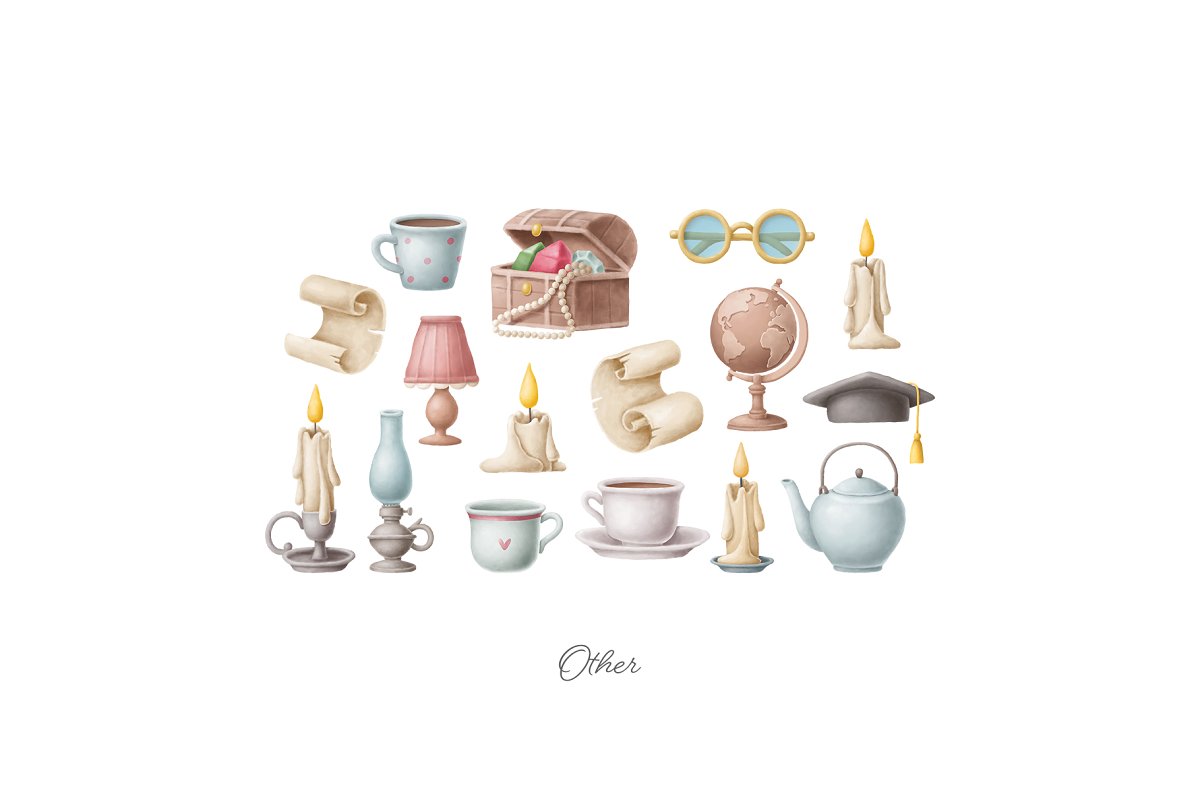 Home items clipart preview.