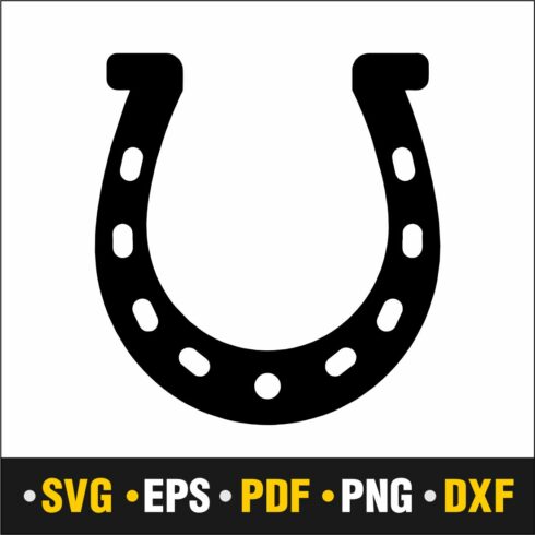 Unique silhouette image of a horseshoe
